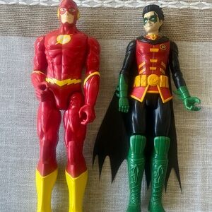 The flash and Robin large action figures